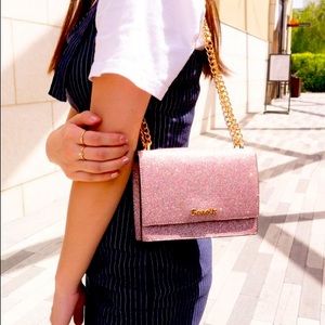 Beautifully Shimmer - Rose Pink Clutch Hand Bag